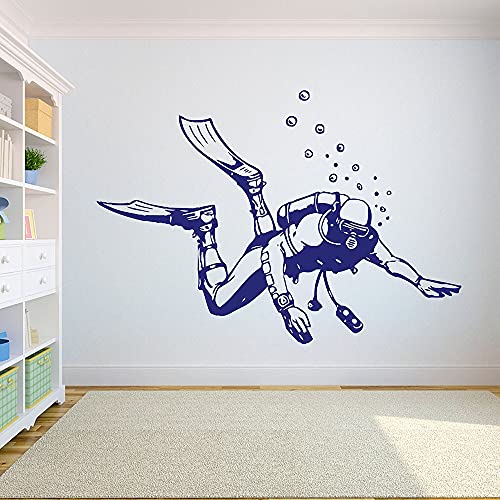 NSRJDSYT Tauchen Zitate Wandtattoo Taucher Ozean Vinyl Fensteraufkleber Schlafzimmer Badezimmer Schwimmbad Inneneinrichtung Wasserdicht 42x60cm von NSRJDSYT