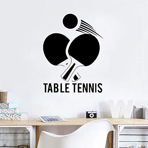 NSRJDSYT Tischtennis Wand Vinyl Aufkleber Ping Pong Sport Design Wandkunst Wand Gym Wand Poster Dekoration Sportliebhaber Wallpaper 57x73cm von NSRJDSYT