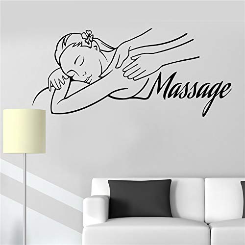 NSRJDSYT Vinyl Wandtattoo Massage Zimmer Spa Frau Relax Beauty Aufkleber Home Decor Abnehmbare Wanddekoration Vinyl lebende Wandaufkleber 37x85cm von NSRJDSYT