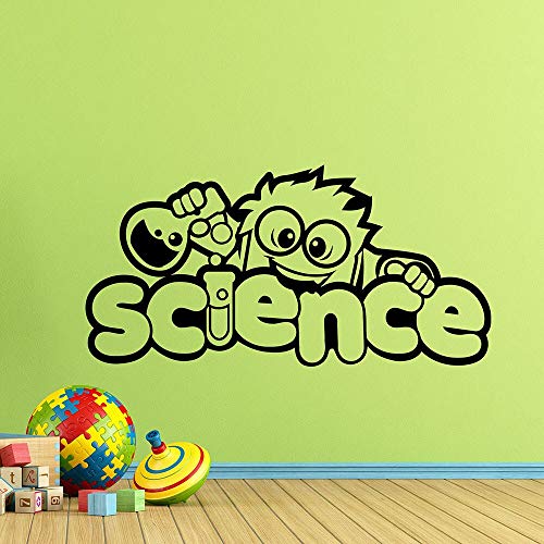 NSRJDSYT Wissenschaft Wandtattoo Schule Chemie Labora Klassenzimmer Innendekor Cartoon Zeichen Eon Tür Fenster Vinyl Aufkleber Kunst 57x114cm von NSRJDSYT