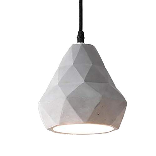 Industrielle Beleuchtung Moderne Zementleuchte Quadratische Deckenlampe Loft Dekor Rustikale Vorrichtung Beton Pendellampe Vintage Design Urbane Beleuchtung Esszimmerleuchte-Zementasche 16 * 17cm von NSXBY