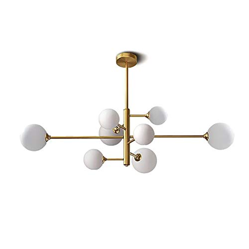 Modernen Einfach Während Lighting,Hängendes Licht,G9 Vollkupfer Nordic Magic Bean Molekül Kronleuchter Beleuchtung,Wohnzimmer Esszimmer Schlafzimmer-Kupfer 8 Kopf von NSXBY