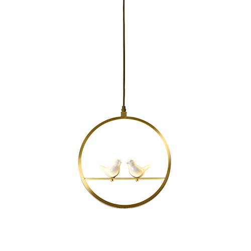 Vogel-kronleuchter,Led Messing Hängendes Licht,Kreativ Deckenleuchte Für Wohnzimmer Restaurant,Keramik Vogel Einstellbar Während Light-Kupfer tricolor licht 30 * 32cm von NSXBY