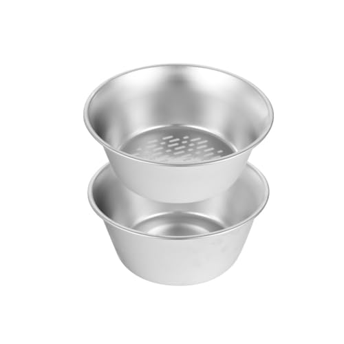 1 Satz Abflusskorb aus Edelstahl Wäscheständer Reissieb Schüsseln, Multifunktionales Schüsseln Küchen Reisspüler für Filter-Lebensmittelabfall Waschen Obst Oder Gemüse (Ø18.5cm) von NSXIN