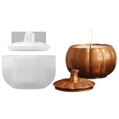 Halloween Kürbis Silikonform Aufbewahrungsbox Mit Deckel, Einfaches Freisetzen Craft Kerzenhalter Schmuckbehälter Für Halloween Thanksgiving Urlaub von NSXIN