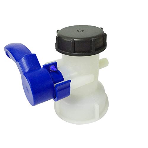 NSXIN IBC Container Klappenhahn Auslaufhahn Absperrhahn Adapter, Universal Wassertank Schlauchanschluss für Wassertank Ablasshahn, Regentonne, Kanister (62mm) von NSXIN