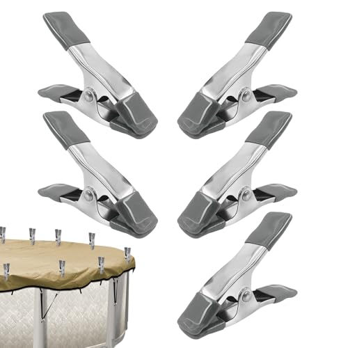 NSXIN Klammern Metall Für Poolabdeckung, 5 Stücke Pool Klammern Pool Klammern Planenclips Für Backdrop RV Stoff Drapierung Markise Handwerk Quilten von NSXIN
