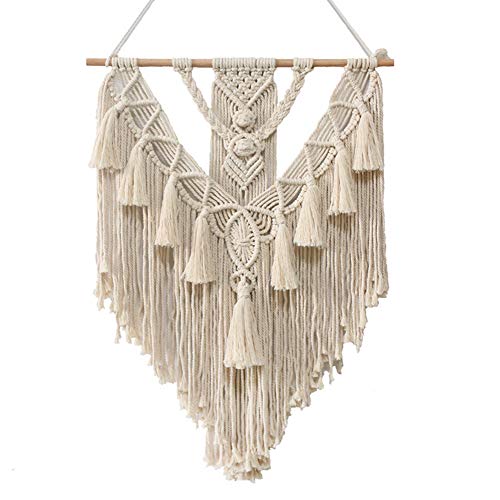 Makramee Wandbehang Boho Wanddeko Gross Wandteppich Gewebte Tapisserie, Handgefertiges Wand Kunst Home Decor Für Schlafzimmer und Wohnzimmer Dekoration (Stil A) von NSXIN