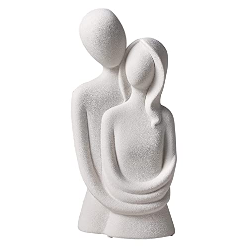 NSXIN Modern Deko Figur Keramik Wohnzimmer Dekoration Minimalistische Skulptur Handwerk Liebhaber Umarmen Dekoration Wohnzimmer Schlafzimmer Zimmer Dekorationen (Weiß) von NSXIN