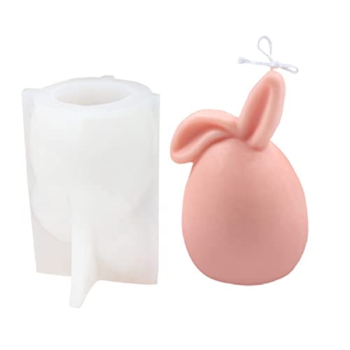 Ostern Silikonform Kaninchen 3D Osterhase Kerzenformen Seifenform DIY Silikon Gießform Mousse Kuchenform für Tortendeko, Sojawachs Kerzen, Schokolade, Aromasteinen (Stil A) von NSXIN