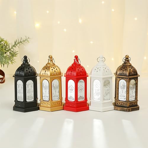 Ramadan Deko Lampe, Eid Mubarak Laterne Hängend Mond Stern Dekoration, Ramadan Dekoration Laterne, Vintage Ramadan Deko Licht für Muslimische Festival Dekorative (5Stk) von NSXIN