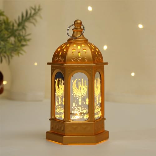 Ramadan Deko Lampe, Eid Mubarak Laterne Hängend Mond Stern Dekoration, Ramadan Dekoration Laterne, Vintage Ramadan Deko Licht für Muslimische Festival Dekorative (Stil C) von NSXIN