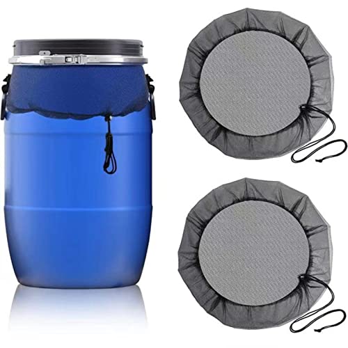 Regentonnen Netz 2/4 Stück Regentonne Abdeckung mit Zugkordel Verstellbares Regentonnennetz Schutznetz Wetterbeständiger Regentonne Schutz vor Laub, Stechmücken & Insekt (95cm,2 Stück) von NSXIN