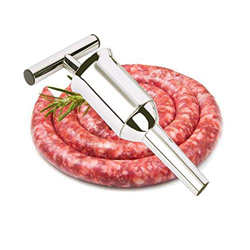 Wurstfüller Wurstfüllmaschine, Edelstahl Rohre Wurstfüller Fleischwolf Handbetätigt Fleischfüller Manuelle Wurstmaschine ür Hausgemachte (S,Edelstahl) von NSXIN