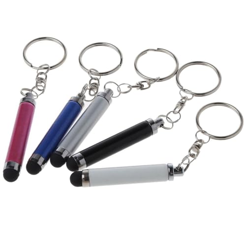 5pcs tragbarer Touchscreen -Stylus mit Schlüsselbund für Telefone Tablets einfach zu tragen Qualitätsmaterial für reibungslose Note für kapazitive Berührung von NTALJC