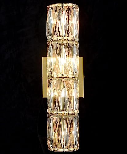 K9 Kristallglas Linear Wandleuchter langes Wand Licht Bad Badezimmer Eitelkeitsbeleuchtung Gold Nacht von NTALJC