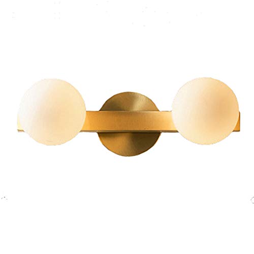 Modern 3 Lights d Brass Wall Sconce with Round White Glass Globe Shade Mid-Century Light Fxture for Hallway Mirror Vanity-den Modern 3 Lights d Brass Wall Sconce with Round White Glass Globe Shade Mid-Century Light Fxture for Hallway Mirror Vanity-den von NTALJC