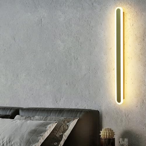 Modern Wall Light Indoor Oval Design Sconce Creatively Decorative Lighting Long Strip Iron Acrylic for Bedroom Hallway Living Room von NTALJC