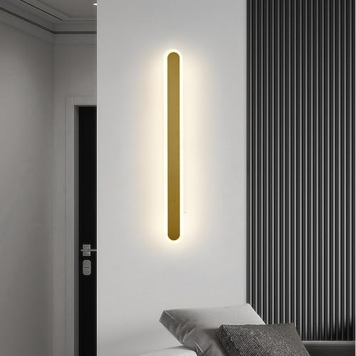 Modern Wall Light Indoor Oval Design Sconce Creatively Decorative Lighting Long Strip Iron Acrylic for Bedroom Hallway Living Room von NTALJC
