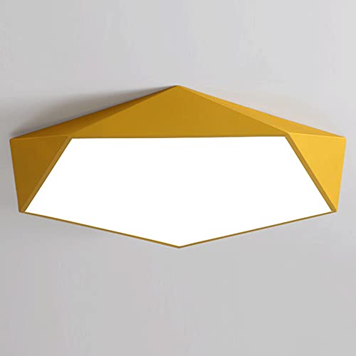 NTALJC Geometrische Macarons Decke Flush Leuchten polygonale Haushaltsbeleuchtung leicht zu installieren Eisen flaches Drei-Farben-Dimmlicht für das Lernen Schlafzimmer Essschrank Foyer Foyer von NTALJC
