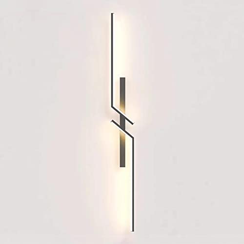 NTALJC Metallstreifenwand mit Acrylschatten, moderne lineare Schlafzimmer Nachtatmosphäre Licht, Wohnzimmer Hintergrund Wand Dekorative Wandscheibe, einfache Korridor Wandleuchte 4500K von NTALJC