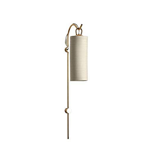NTALJC Moderne Wandleuchten im Innenraum Wohnzimmer Wand Moderne Stoff Schatten Wandbeleuchtung für Schlafzimmer Weg Korridor Treppe Balkon, 2 Farbtemperatur (Farbe: Dunkelgrün6000k) von NTALJC