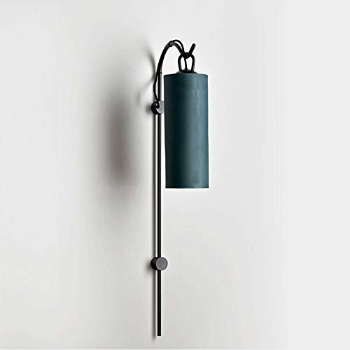 NTALJC Moderne Wandleuchten im Innenraum Wohnzimmer Wand Moderne Stoff Schatten Wandbeleuchtung für Schlafzimmer Weg Korridor Treppe Balkon, 2 Farbtemperatur (Farbe: Dunkelgrün6000k) von NTALJC