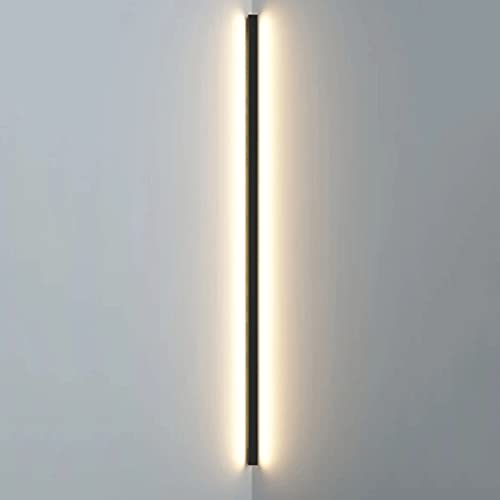 NTALJC Schwarzes langes Metallwandlicht, Aluminium -Eckstreifen Wandleuchte, moderne 3 Farbmodusatmosphäre, einfach von NTALJC