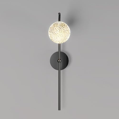 NTALJC Ylish Acryl Globe Wand mit schwarzem langem Arm für Schlafzimmer Badezimmer und Wohnzimmer Aluminiumlegierung langer Pole Wandleuchte NTALJC Ylish Acryl Globe Wand mit schwarzem langem Arm für Schlafzimmer Badezimmer und Wohnzimmer Aluminiumlegierung langer Pole Wandleuchte von NTALJC