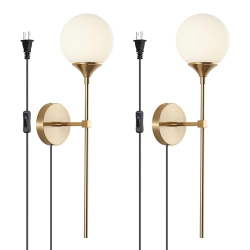 Nordic Retro Bauernhaus Wandleuchter Set von 2 mit Ein/Aus -Schalter Rauchgrau -Glas Globe S für Wohnzimmer Schlafzimmer Korridor und Treppe Mitte Jahrhunderts Arm Design Design Nordic Retro Bauernhaus Wandleuchter Set von 2 mit Ein/Aus -Schalter Rauchgrau -Glas Globe S für Wohnzimmer Schlafzimmer Korridor und Treppe Mitte Jahrhunderts Arm Design Design von NTALJC
