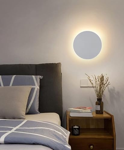 Wall Sconce Gold 3000K Warm White Round Wall Lighting Indoor Disc Decorate Hallway Light Fixtures Ceiling Circular Black Bedside for Living Room Bedroom Stairway Entrance von NTALJC