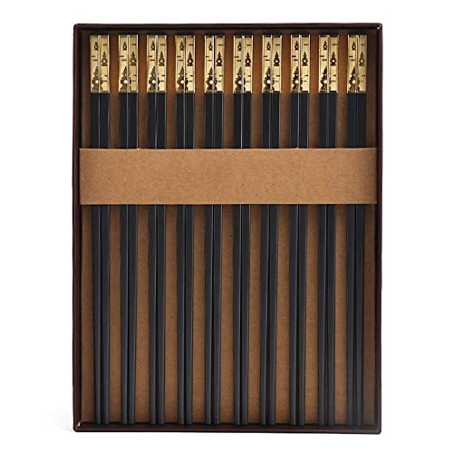 10 Paar Essstäbchen aus Fiberglas, Premium-Qualität, wiederverwendbar, einfach zu bedienen, leicht, spülmaschinenfest, matt, rutschfest, Geschenkset mit Q Box 10 Paar Essstäbchen aus Fiberglas, Premium-Qualität, wiederverwendbar, einfach zu bedienen, leicht, spülmaschinenfest, matt, rutschfest, Geschenkset mit Q Box von NTCE