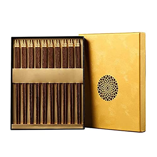 10 Paar Essstäbchen mit goldenem Kopf, unbemalte Hähnchenflügel, Geschenkboxen, langlebige Essstäbchen aus Holz, wiederverwendbar, geeignet für Familie, Hotels, Geschäftsgeschenke A-10 10 Paar Essstäbchen mit goldenem Kopf, unbemalte Hähnchenflügel, Geschenkboxen, langlebige Essstäbchen aus Holz, wiederverwendbar, geeignet für Familie, Hotels, Geschäftsgeschenke A-10 von NTCE