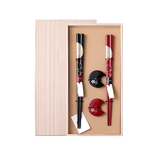 2 Paar Reise-Essstäbchen mit Etui Wiederverwendbar, Mode Bambus Holz Essstäbchen Set Kreatives Geschenk Set Leicht zu halten für asiatisches Essen Sushi Nudeln Bestes Geschenk D 2 Paar Reise-Essstäbchen mit Etui Wiederverwendbar, Mode Bambus Holz Essstäbchen Set Kreatives Geschenk Set Leicht zu halten für asiatisches Essen Sushi Nudeln Bestes Geschenk D von NTCE