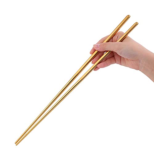 304 Edelstahl Metall verlängerte Essstäbchen, 1 Paar japanische chinesische Essstäbchen, Sushi-Essstäbchen, lange Essstäbchen, natürliche Essstäbchen für wiederverwendbare asiatische Gerichte, 36 cm 304 Edelstahl Metall verlängerte Essstäbchen, 1 Paar japanische chinesische Essstäbchen, Sushi-Essstäbchen, lange Essstäbchen, natürliche Essstäbchen für wiederverwendbare asiatische Gerichte, 36 cm von NTCE