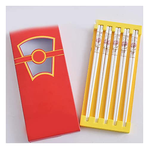 Essstäbchen, 5/10 Paar wiederverwendbare Essstäbchen aus japanischem und koreanischem Porzellan, rutschfest, spülmaschinenfest, 24 cm, A-10 Paar Essstäbchen, 5/10 Paar wiederverwendbare Essstäbchen aus japanischem und koreanischem Porzellan, rutschfest, spülmaschinenfest, 24 cm, A-10 Paar von NTCE