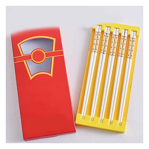 Essstäbchen, 5/10 Paar wiederverwendbare Essstäbchen aus japanischem und koreanischem Porzellan, rutschfest, spülmaschinenfest, 24 cm, C-10 Paar Essstäbchen, 5/10 Paar wiederverwendbare Essstäbchen aus japanischem und koreanischem Porzellan, rutschfest, spülmaschinenfest, 24 cm, C-10 Paar von NTCE