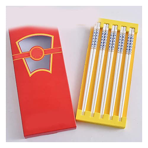 Essstäbchen, 5 Paar Essstäbchen aus Porzellan, wiederverwendbar, japanisch, chinesisch, koreanisch, rutschfest, spülmaschinenfest, 24 cm, D 5 Paar Essstäbchen, 5 Paar Essstäbchen aus Porzellan, wiederverwendbar, japanisch, chinesisch, koreanisch, rutschfest, spülmaschinenfest, 24 cm, D 5 Paar von NTCE