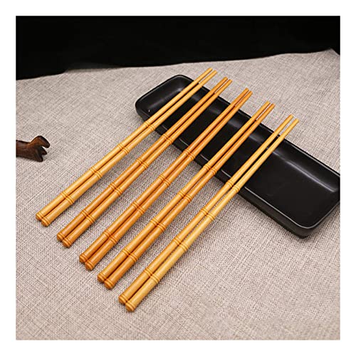 Essstäbchen, 5 Paar Essstäbchen aus hochwertigem japanischem Naturholz, wiederverwendbar, leicht, handgeschnitzt, 25,4 cm, T-Geschenkbox Essstäbchen, 5 Paar Essstäbchen aus hochwertigem japanischem Naturholz, wiederverwendbar, leicht, handgeschnitzt, 25,4 cm, T-Geschenkbox von NTCE