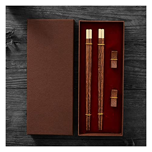 Essstäbchen aus Holz, wiederverwendbar, mit exquisiter Holzverpackung, für Küche, Esszimmer, Gourmet, Nudeln, Hot Pot usw., 25 cm, 2 Paar Essstäbchen aus Holz, wiederverwendbar, mit exquisiter Holzverpackung, für Küche, Esszimmer, Gourmet, Nudeln, Hot Pot usw., 25 cm, 2 Paar von NTCE