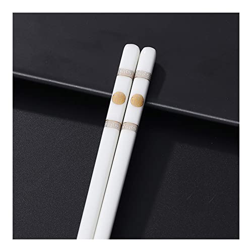 Essstäbchen aus Porzellan, japanischer Stil, wiederverwendbar, spülmaschinenfest, hochwertige Knochenstäbchen, ausgezeichneter Ersatz für Essstäbchen aus Bambus/Holz, 24,9 cm x 5 Paar von NTCE
