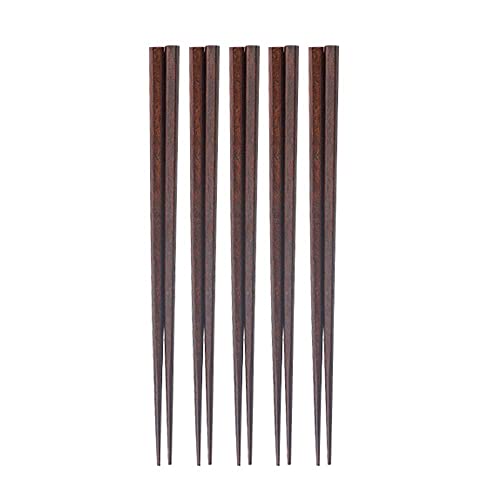 Essstäbchen aus japanischem Holz, wiederverwendbar, spülmaschinenfest, umweltfreundlich, tragbar und langlebig, 5 Paar Essstäbchen aus japanischem Holz, wiederverwendbar, spülmaschinenfest, umweltfreundlich, tragbar und langlebig, 5 Paar von NTCE