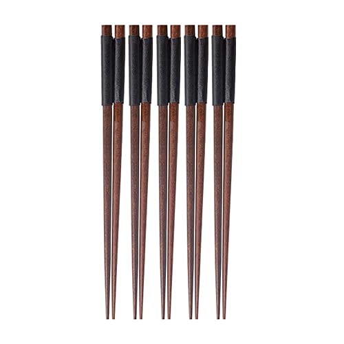Essstäbchen aus japanischem Holz, wiederverwendbar, spülmaschinenfest, umweltfreundlich, tragbar und langlebig, 5 Paar Essstäbchen aus japanischem Holz, wiederverwendbar, spülmaschinenfest, umweltfreundlich, tragbar und langlebig, 5 Paar von NTCE