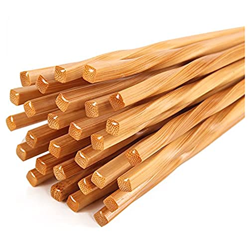Essstäbchen aus natürlichem Bambus, wiederverwendbar, für Anfänger, Erwachsene, Holzkarbonisierung, handgefertigt, einfach zu reinigen, A-10 Paar Essstäbchen aus natürlichem Bambus, wiederverwendbar, für Anfänger, Erwachsene, Holzkarbonisierung, handgefertigt, einfach zu reinigen, A-10 Paar von NTCE
