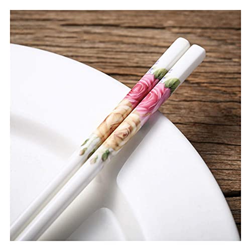 Essstäbchen im chinesischen Stil, wiederverwendbar, modern, rutschfest, mit zarter Box, Blume, Pfingstrose, Rose, Schmetterling, blaue Blume, E, 10 Paar Essstäbchen im chinesischen Stil, wiederverwendbar, modern, rutschfest, mit zarter Box, Blume, Pfingstrose, Rose, Schmetterling, blaue Blume, E, 10 Paar von NTCE
