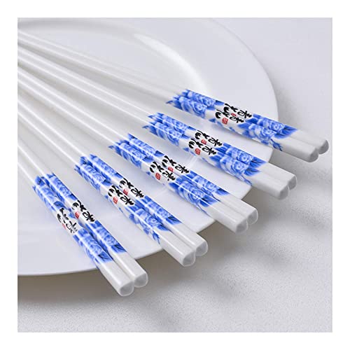Keramik-Essstäbchen, chinesisches Porzellan, 10 Stück, hochwertige Knochen-Keramik-Essstäbchen, wiederverwendbar, spülmaschinenfest, großartiger Ersatz für Bambus-/Holz-Essstäbchen, 24 cm Keramik-Essstäbchen, chinesisches Porzellan, 10 Stück, hochwertige Knochen-Keramik-Essstäbchen, wiederverwendbar, spülmaschinenfest, großartiger Ersatz für Bambus-/Holz-Essstäbchen, 24 cm von NTCE