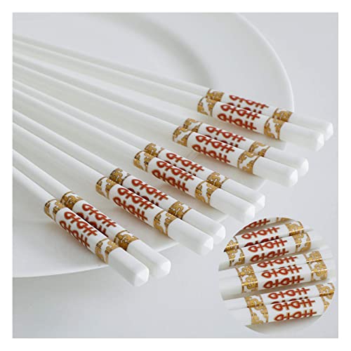 NTCE 10 Paar farbige Emaille-Essstäbchen aus Porzellan, hochwertige Knochen-Essstäbchen, wiederverwendbar, spülmaschinenfest, Porzellan-Essstäbchen für Zuhause, Restaurant, 24 cm NTCE 10 Paar farbige Emaille-Essstäbchen aus Porzellan, hochwertige Knochen-Essstäbchen, wiederverwendbar, spülmaschinenfest, Porzellan-Essstäbchen für Zuhause, Restaurant, 24 cm von NTCE