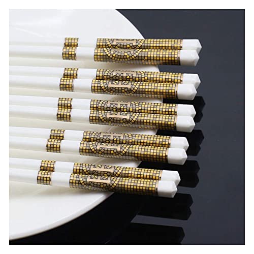 NTCE 5 Stück hochwertige Knochen-Keramik Essstäbchen, Niedliche chinesische Essstäbchen aus Porzellan, 24 cm, wiederverwendbar, spülmaschinenfest, sicher, leicht zu reinigen Z NTCE 5 Stück hochwertige Knochen-Keramik Essstäbchen, Niedliche chinesische Essstäbchen aus Porzellan, 24 cm, wiederverwendbar, spülmaschinenfest, sicher, leicht zu reinigen Z von NTCE
