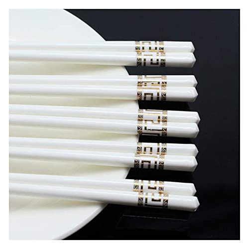 NTCE Hochwertige Knochen-Keramik-Essstäbchen, niedliche chinesische Porzellan-Essstäbchen, 24 cm, wiederverwendbar, spülmaschinenfest, 5 Stück Porzellan-Essstäbchen, sicher, leicht zu reinigen NTCE Hochwertige Knochen-Keramik-Essstäbchen, niedliche chinesische Porzellan-Essstäbchen, 24 cm, wiederverwendbar, spülmaschinenfest, 5 Stück Porzellan-Essstäbchen, sicher, leicht zu reinigen von NTCE