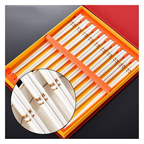 Wiederverwendbare Essstäbchen, wiederverwendbare Keramik-Essstäbchen, 10 Paar chinesische Porzellan-Essstäbchen, Geschenk-Set, spülmaschinenfeste Essstäbchen, rutschfeste Sushi-Essstäbchen für Zuhause Wiederverwendbare Essstäbchen, wiederverwendbare Keramik-Essstäbchen, 10 Paar chinesische Porzellan-Essstäbchen, Geschenk-Set, spülmaschinenfeste Essstäbchen, rutschfeste Sushi-Essstäbchen für Zuhause von NTCE